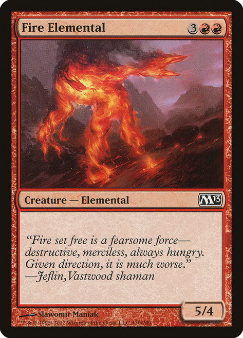Fire Elemental\nMagic 2013 Core Set\nSingle\nMagic The Gathering
