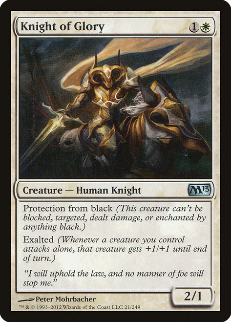 Knight of Glory\nMagic 2013 Core Set\nSingle\nMagic The Gathering