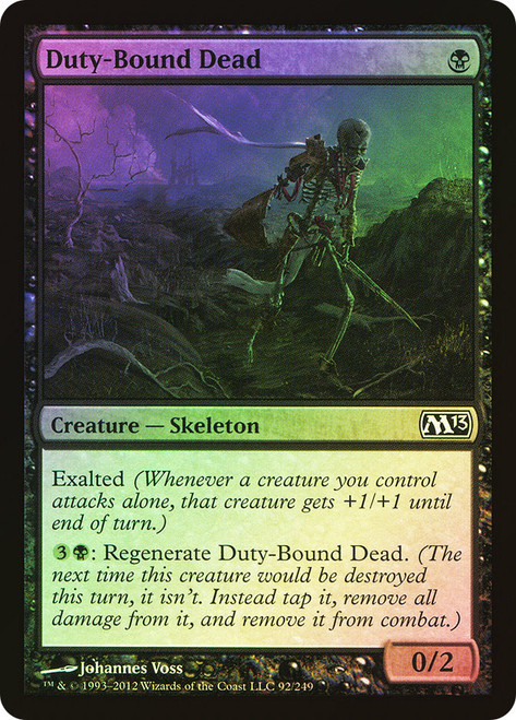 Duty-Bound Dead\nMagic 2013 Core Set\nSingle\nMagic The Gathering