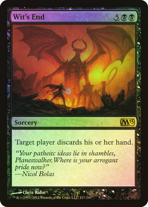 Wit's End\nMagic 2013 Core Set\nSingle\nMagic The Gathering