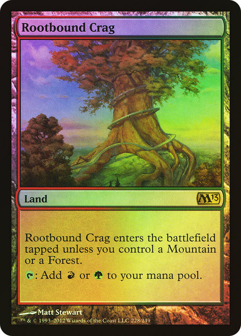 Rootbound Crag\nMagic 2013 Core Set\nSingle\nMagic The Gathering