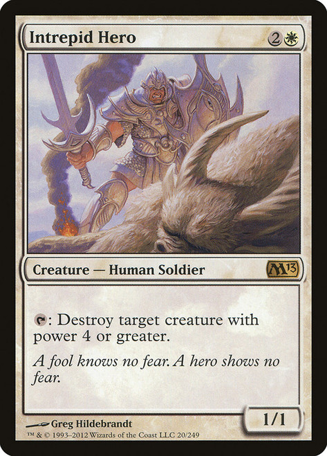 Intrepid Hero\nMagic 2013 Core Set\nSingle\nMagic The Gathering