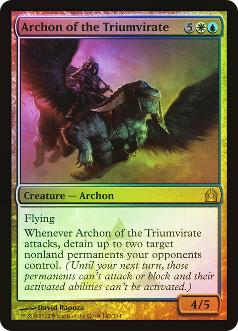 Archon of the Triumvirate\nReturn to Ravnica\nSingle\nMagic The Gathering