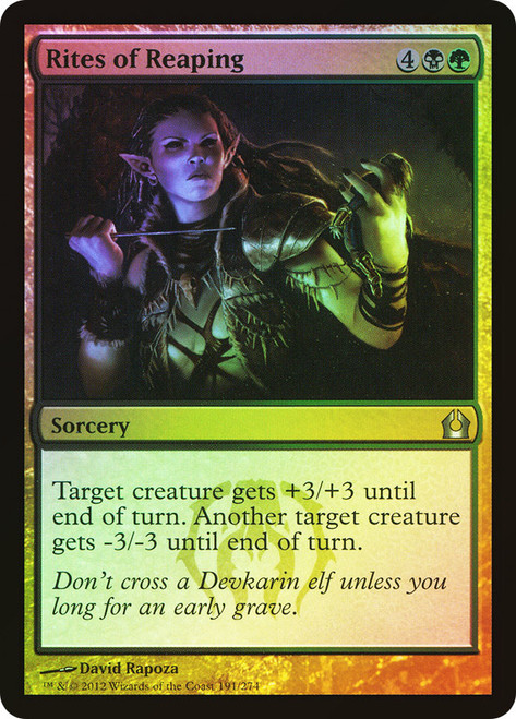 Rites of Reaping\nReturn to Ravnica\nSingle\nMagic The Gathering