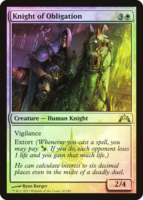 Knight of Obligation\nGatecrash\nSingle\nMagic The Gathering