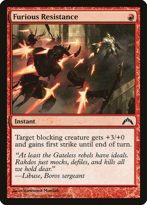 Furious Resistance\nGatecrash\nSingle\nMagic The Gathering