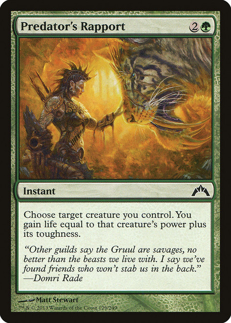 Predator's Rapport\nGatecrash\nSingle\nMagic The Gathering