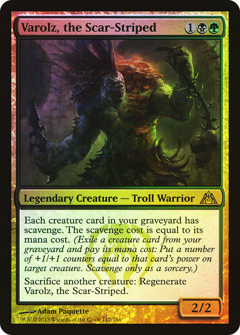 mtg scavenge cards Varolz, the Scar-Striped | Dragon's Maze