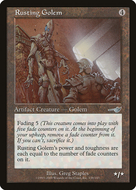 Rusting Golem\nNemesis\nSingle\nMagic The Gathering