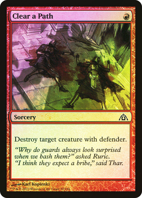Clear a Path\nDragon's Maze\nSingle\nMagic The Gathering