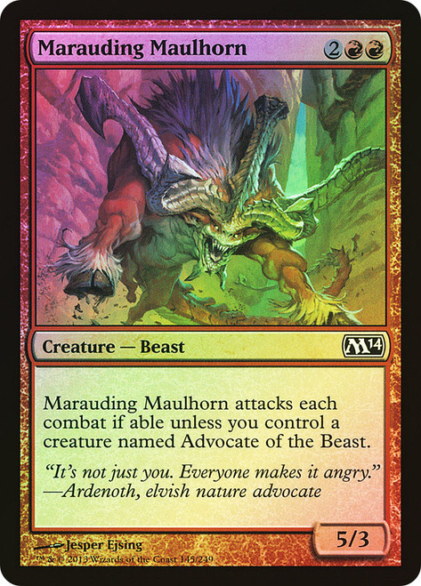 Marauding Maulhorn\nMagic 2014 Core Set\nSingle\nMagic The Gathering