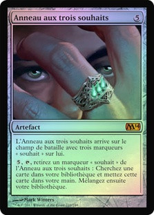 Ring of Three Wishes
Magic 2014 Core Set (Foil) - French
Single
Magic The Gathering