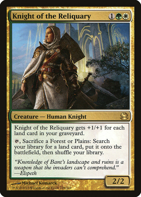 Knight of the Reliquary\nModern Masters: 2013 Edition\nSingle\nMagic The Gathering