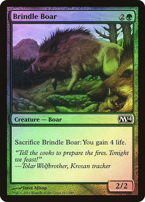 Brindle Boar\nMagic 2014 Core Set\nSingle\nMagic The Gathering