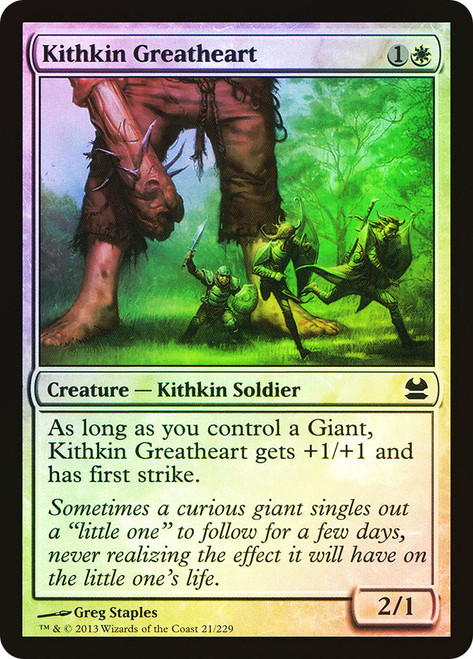 Kithkin Greatheart\nModern Masters: 2013 Edition\nSingle\nMagic The Gathering