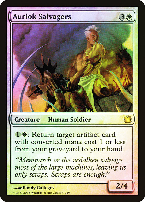 Auriok Salvagers\nModern Masters: 2013 Edition\nSingle\nMagic The Gathering