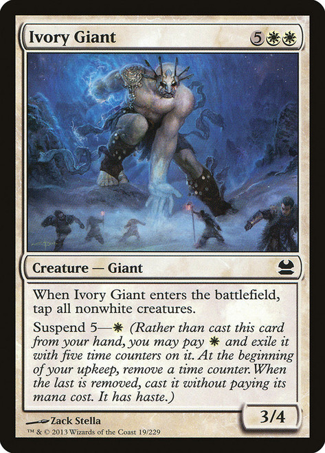 Ivory Giant\nModern Masters: 2013 Edition\nSingle\nMagic The Gathering