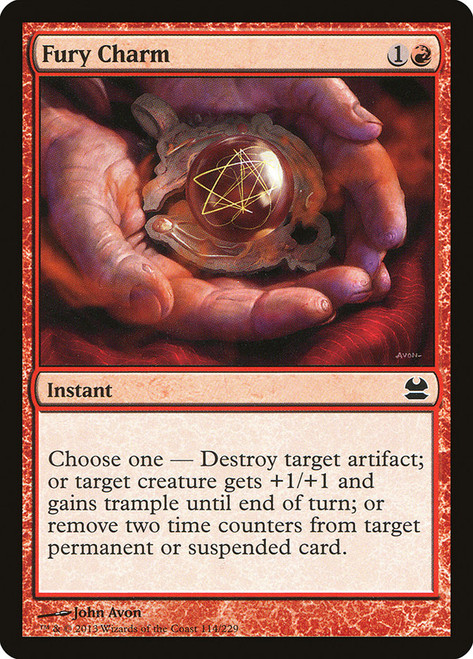 Fury Charm\nModern Masters: 2013 Edition\nSingle\nMagic The Gathering