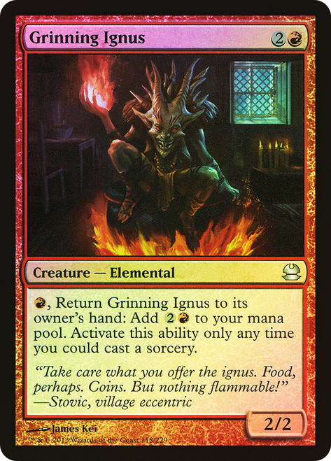 Grinning Ignus\nModern Masters: 2013 Edition\nSingle\nMagic The Gathering