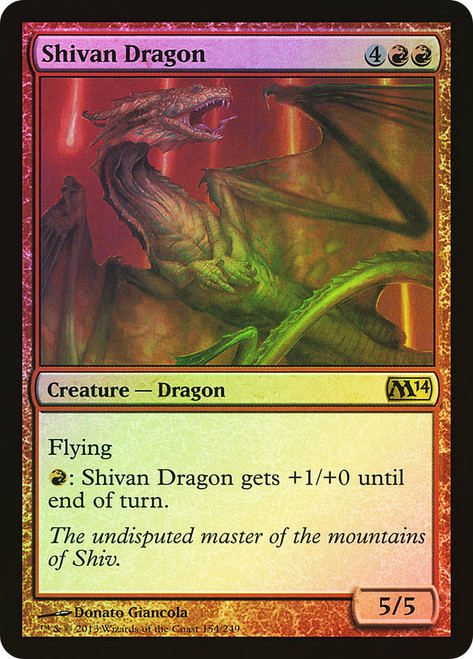 Shivan Dragon\nMagic 2014 Core Set\nSingle\nMagic The Gathering