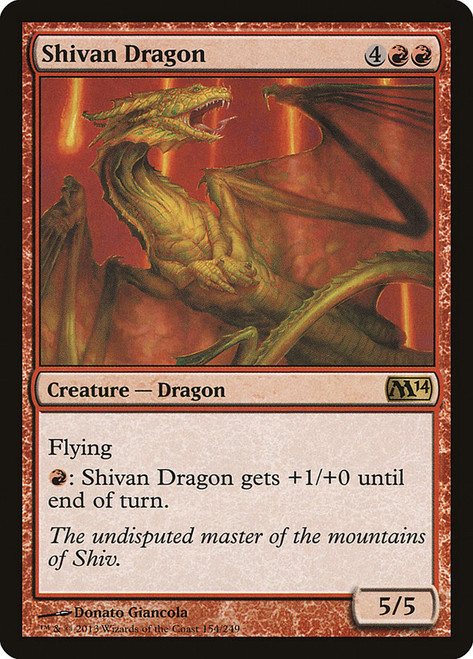 Shivan Dragon\nMagic 2014 Core Set\nSingle\nMagic The Gathering