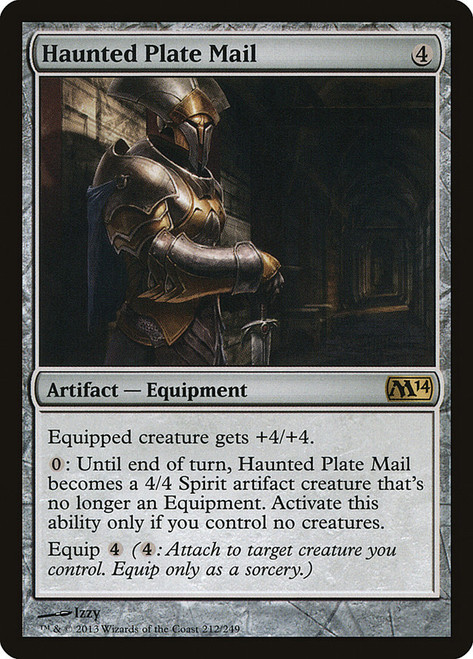 Haunted Plate Mail\nMagic 2014 Core Set\nSingle\nMagic The Gathering