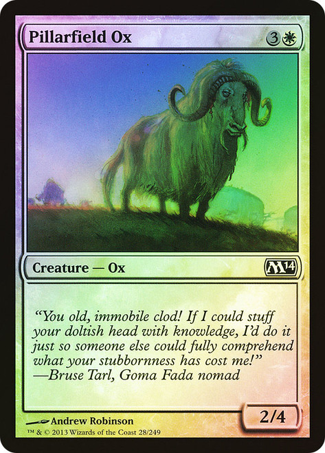 Pillarfield Ox\nMagic 2014 Core Set\nSingle\nMagic The Gathering