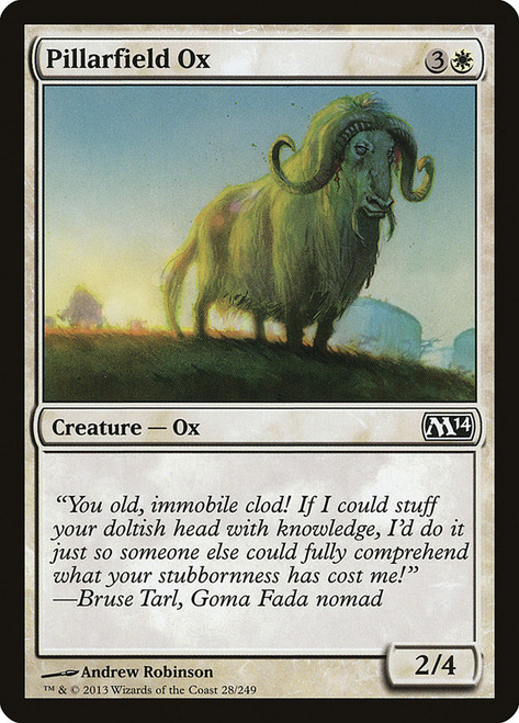 Pillarfield Ox\nMagic 2014 Core Set\nSingle\nMagic The Gathering