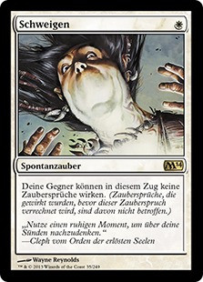 Silence
Magic 2014 Core Set - German
Single
Magic The Gathering