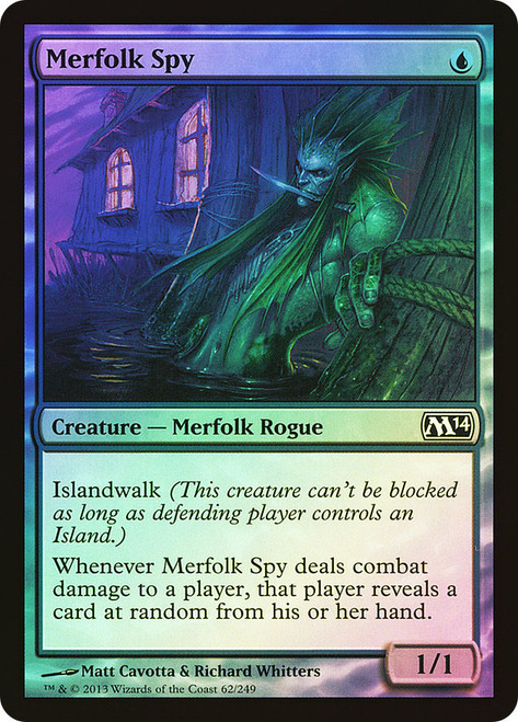 Merfolk Spy\nMagic 2014 Core Set\nSingle\nMagic The Gathering