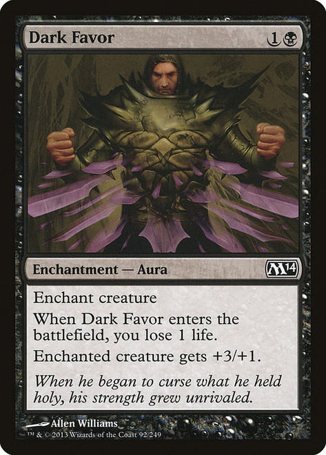 Dark Favor\nMagic 2014 Core Set\nSingle\nMagic The Gathering