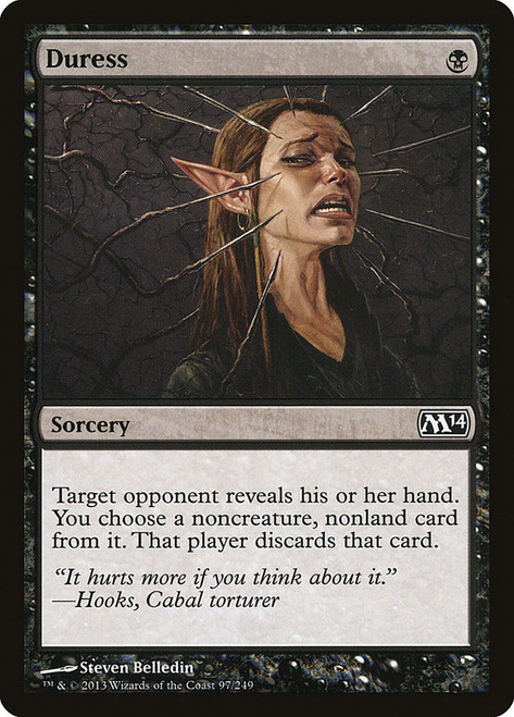 Duress\nMagic 2014 Core Set\nSingle\nMagic The Gathering