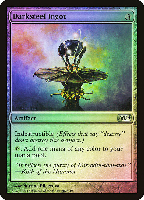 Darksteel Ingot\nMagic 2014 Core Set\nSingle\nMagic The Gathering