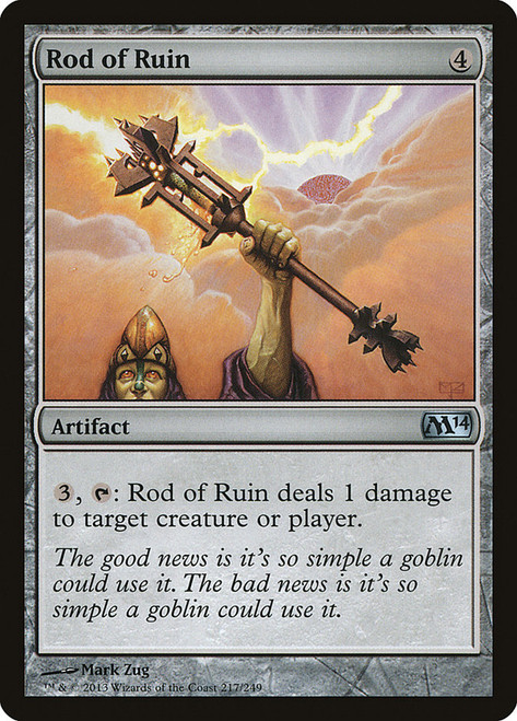 Rod of Ruin\nMagic 2014 Core Set\nSingle\nMagic The Gathering