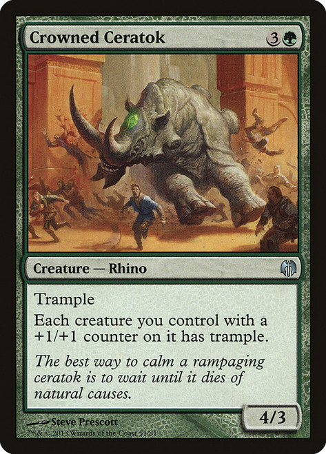 Crowned Ceratok\nDuel Decks: Heroes vs. Monsters\nSingle\nMagic The Gathering