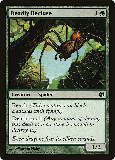 Deadly Recluse\nDuel Decks: Heroes vs. Monsters\nSingle\nMagic The Gathering