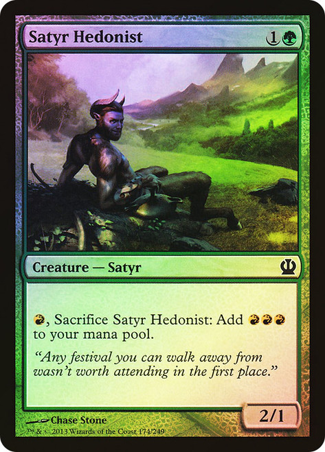 Satyr Hedonist\nTheros\nSingle\nMagic The Gathering