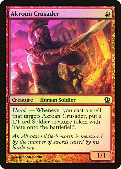 Akroan Crusader\nTheros\nSingle\nMagic The Gathering