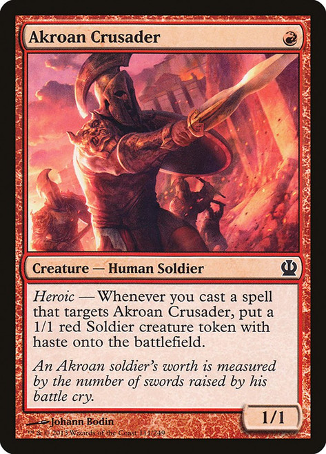 Akroan Crusader\nTheros\nSingle\nMagic The Gathering