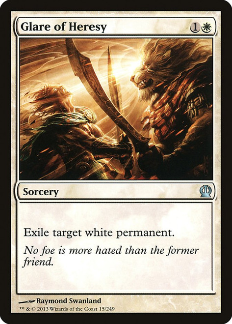 Glare of Heresy\nTheros\nSingle\nMagic The Gathering