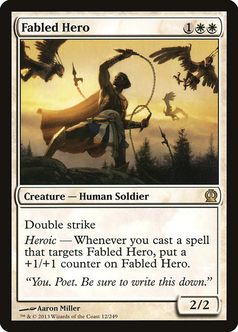 Fabled Hero\nTheros\nSingle\nMagic The Gathering