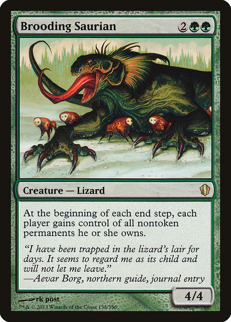 Brooding Saurian\nCommander: 2013 Edition\nSingle\nMagic The Gathering