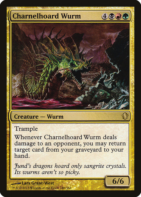Charnelhoard Wurm\nCommander: 2013 Edition\nSingle\nMagic The Gathering