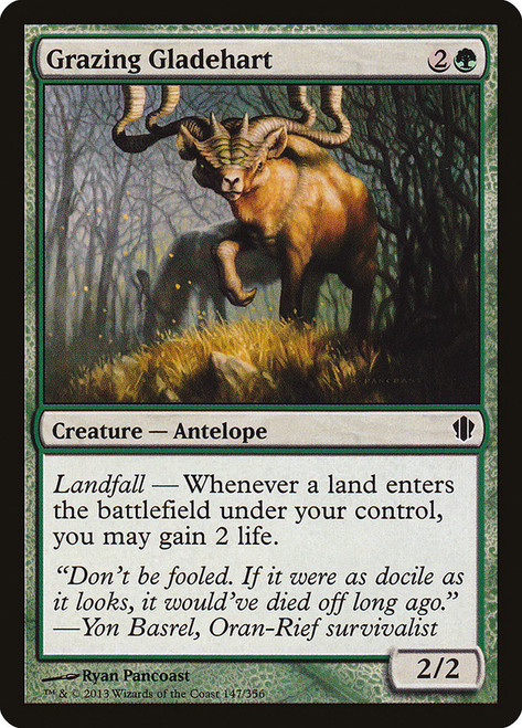 Grazing Gladehart\nCommander: 2013 Edition\nSingle\nMagic The Gathering