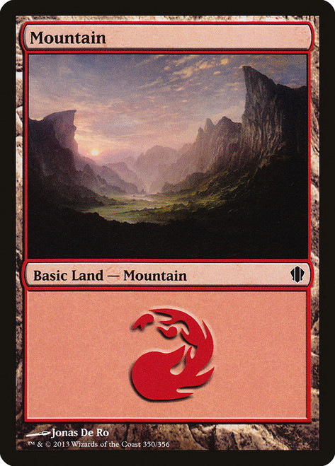 Mountain (#350)\nCommander: 2013 Edition\nSingle\nMagic The Gathering