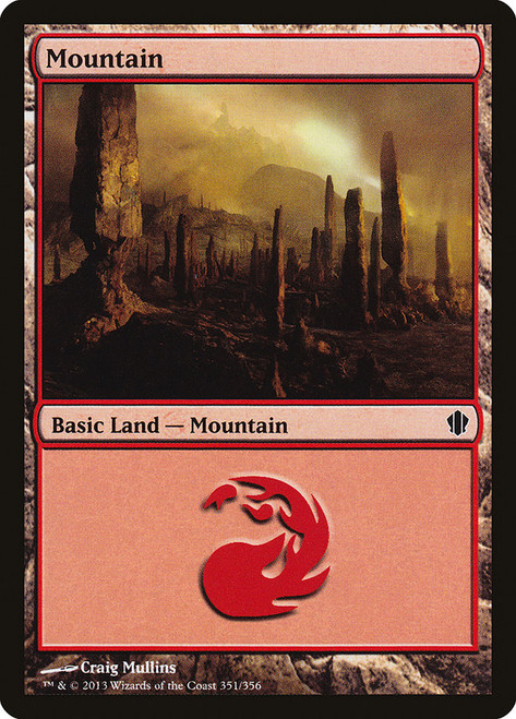 Mountain (#351)\nCommander: 2013 Edition\nSingle\nMagic The Gathering