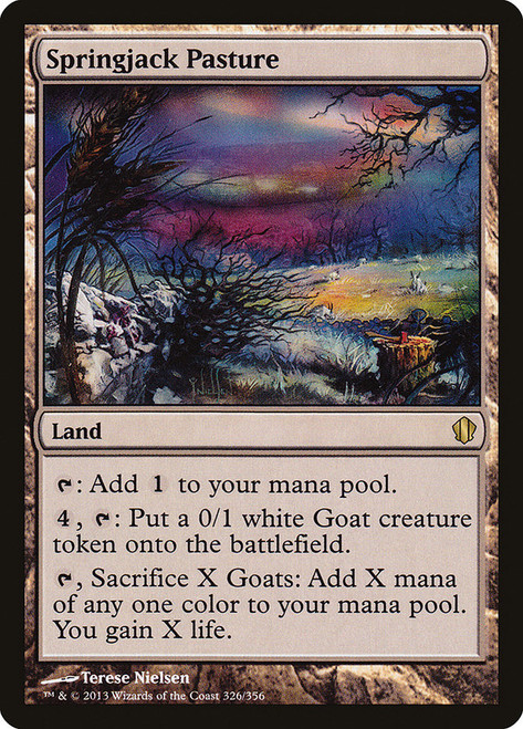 Springjack Pasture\nCommander: 2013 Edition\nSingle\nMagic The Gathering