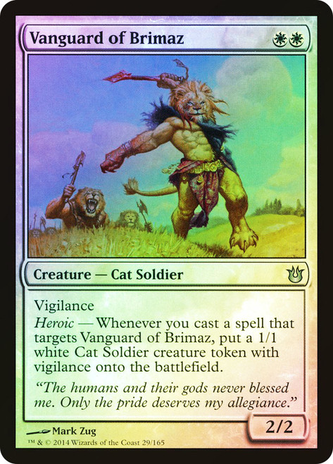 Vanguard of Brimaz\nBorn of the Gods\nSingle\nMagic The Gathering