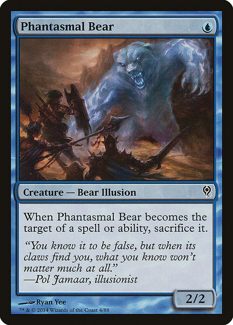 Phantasmal Bear\nDuel Decks: Jace vs. Vraska\nSingle\nMagic The Gathering