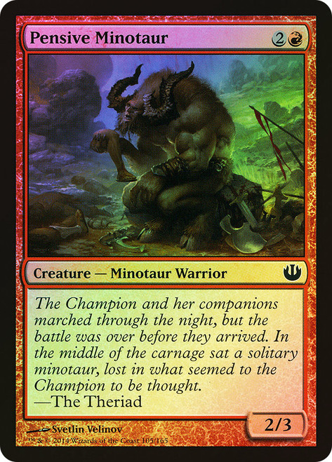 Pensive Minotaur\nJourney into Nyx\nSingle\nMagic The Gathering